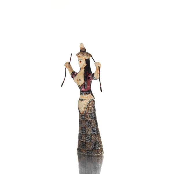 Goddess of Snakes, Goddess of Fertility 10cm Full Length Alabaster Statuette, Ancient Greece.