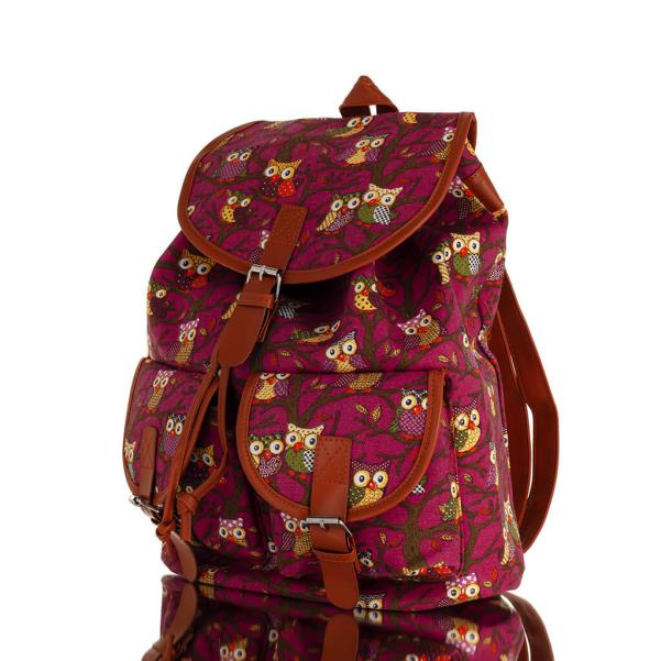 Backpack with Owl or Glauka Mikri