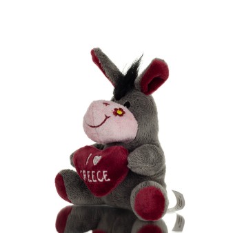 Donkey Sitting Plush Soft Cuddly Plush Toy Stuffed Animal for Kids 12cm I LOVE GREECE Pack of 12