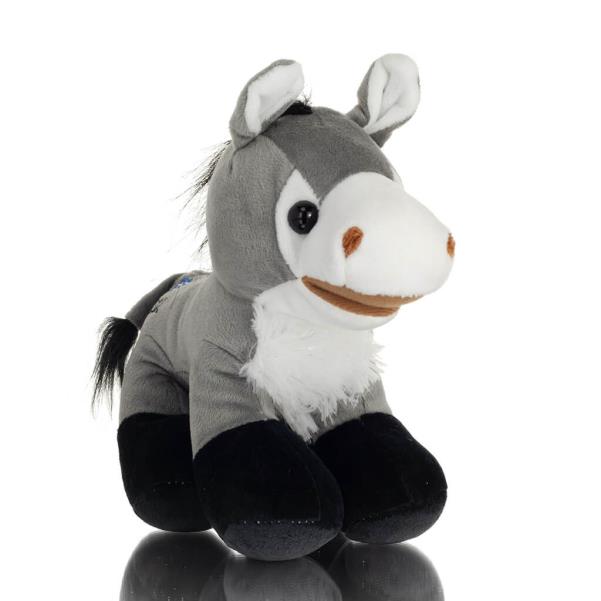 Donkey Standing Plush Soft Cuddly Plush Toy Stuffed Animal for Kids 17cm I LOVE GREECE