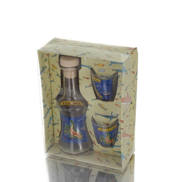 ΣΕΤ ΚΑΡΑΦΑΚΙ Νο8 + 2 ΣΦΗΝΑΚΙΑ Νο1 ΔΙΑΦΑΝΕΣ ΜΕ ΣΤΑΜΠΑ κιβ.40