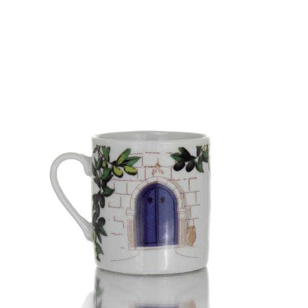 Mug, Cup with Crete 5.5x5cm 80cc, New Bone China like porcelain