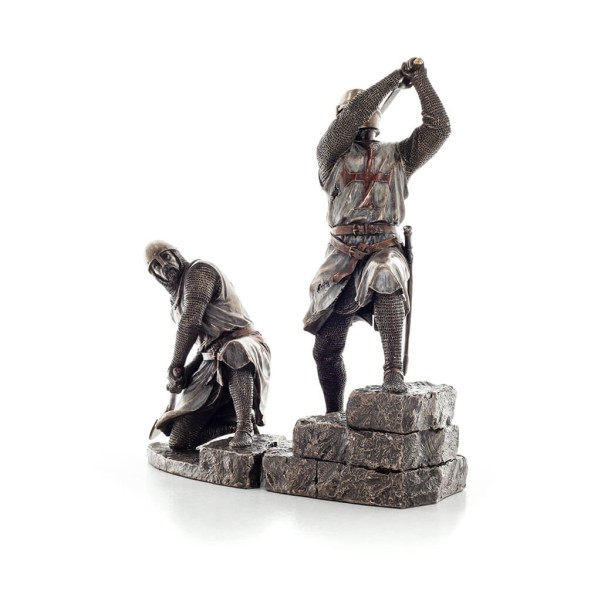 Knights in Battle – Valor and Fate | Statue – Cold Cast Resin – Height: 50.5 cm