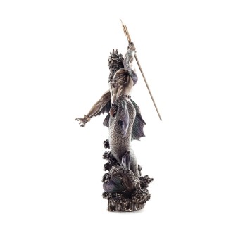 Neptune: The God of the Sea, Earthquakes, Earth, Storms and Words in Wave 28.5cm Veronese Bronze Electrolysis Statuette