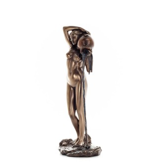 Source, Daughter, female 29.5cm Full-length statuette with Electrolytic Veronese bronze, ancient Greece