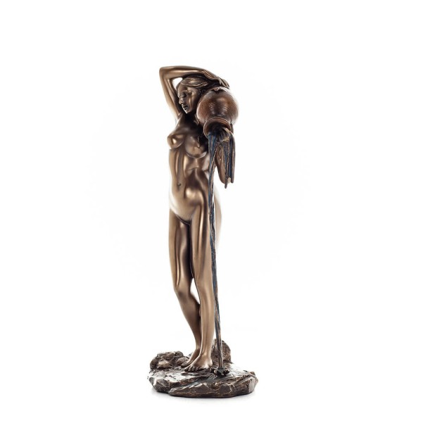 Source, Daughter, female 29.5cm Full-length statuette with Electrolytic Veronese bronze, ancient Greece