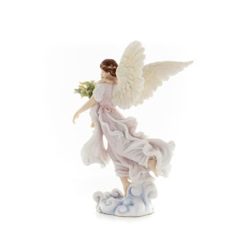 Angel with Child – Guardian of Souls 27.5cm | Alabaster, Christian, mold hand-finished