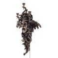 Medusa: The wild-eyed mermaid, Wall sconce 50x61.5cm Bust, Veronese bronze electrolysis