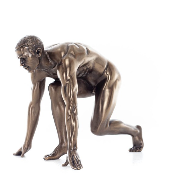 Runner: Athlete Symbol of Olympic Games, from Sculpture 13.5cm Veronese Bronze Electroplating Full Body Statue