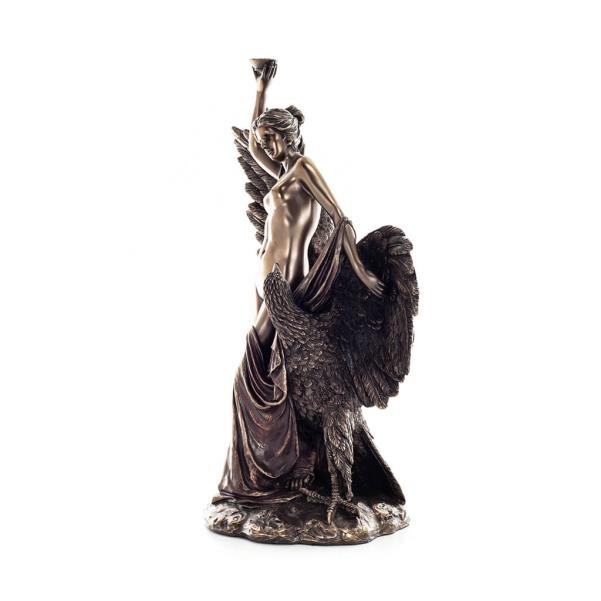 Ibe: The Goddess of Youth and Vitality & his Eagle 30cm Full Length Electrolytic Bronze Veronese Statue, Ancient Greece