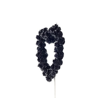 ΚΑΘΡΕΠΤΗΣ ΣΧΗΜΑ ΚΑΡΔΙΑ ΜΕ ΤΡΙΑΝΤΑΦΥΛΛΑ ΜΑΥΡΟ 39χ37εκ