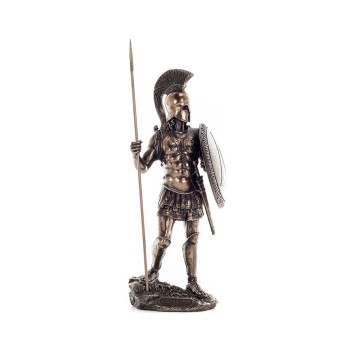 Spartan Warrior 36 cm Veronese brons galvaniserad helkroppsstaty, antikens Grekland
