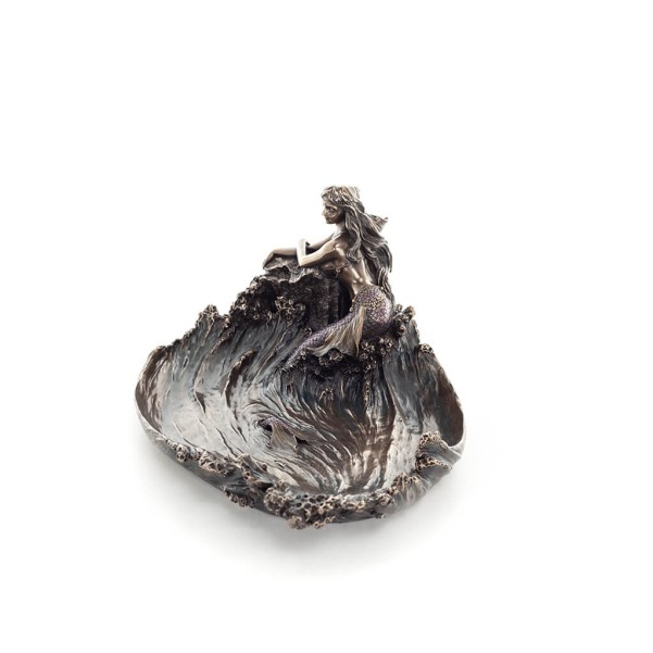 Mermaid: The Most Beautiful Demon, in Wave 15x29cm Veronese Bronze Electrolysis Full Body Statue