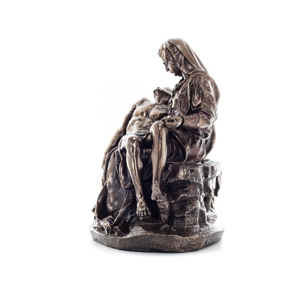 Pieta, Michelangelos The Deposition of Christ 44cm with Veronese Bronze Electrolysis, Christian, Tabletop Full Body
