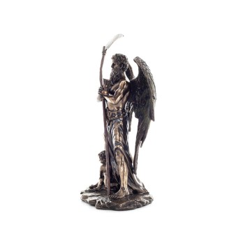 Time God in Greek Mythology 27.5cm Full Length Veronese Bronze Electrolysis Statue