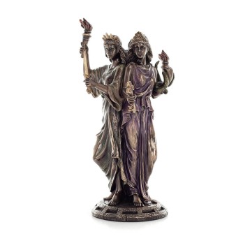Hekate: The view of magic, medicinal, poisonous.. 21cm Veronese Bronze Electrolysis Full Body Statue, Ancient Greece