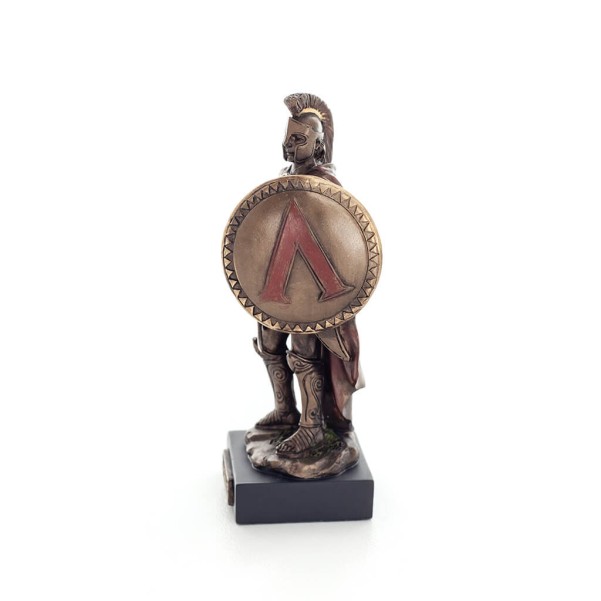 Leonidas: King of Sparta with Sword 12cm Veronese Design Bronze Electrolytic Statue, Ancient Greece