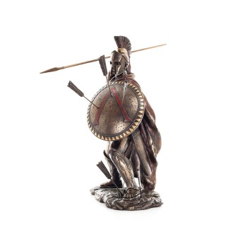 Leonidas: The King of Sparta with Arrows Color 50cm Veronese Design Bronze Electrolysis Statue, Ancient Greece