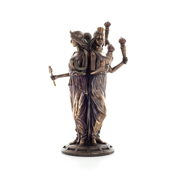 Hekate: The sight of magic, medicinal, poisonous.. 30cm Full body statue with Electrolysis of Veronese bronze, ancient Greece