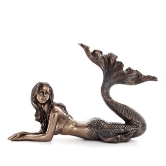 Mermaid: The Beautiful Demon, Liggende Prone 67x25x44cm Veronese Elektrolytisk Brons Helkroppsstaty