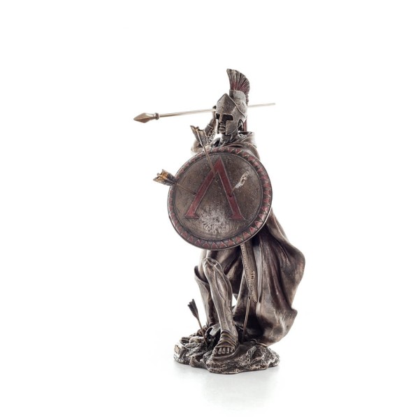 Leonidas: The King of Sparta with Arrows 25cm Full Längd Veronese brons elektrolytisk staty, antikens Grekland