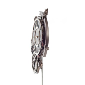 Gears Wall Clock 52x37cm Veronese Bronze Electroplating Full Body Statue, Modern Decorative