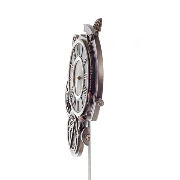 Gears Wall Clock 52x37cm Veronese Bronze Electroplating Full Body Statue, Modern Decorative
