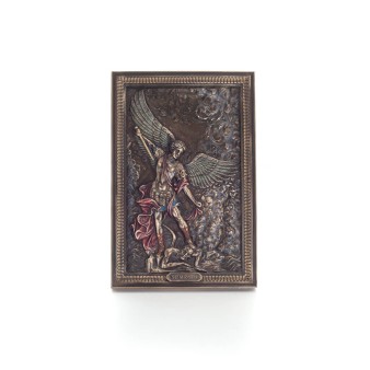 Ärkeängel Michael Icon 23,5x15,5cm Veronese bronselektrolys, religiös - Andlig kristen