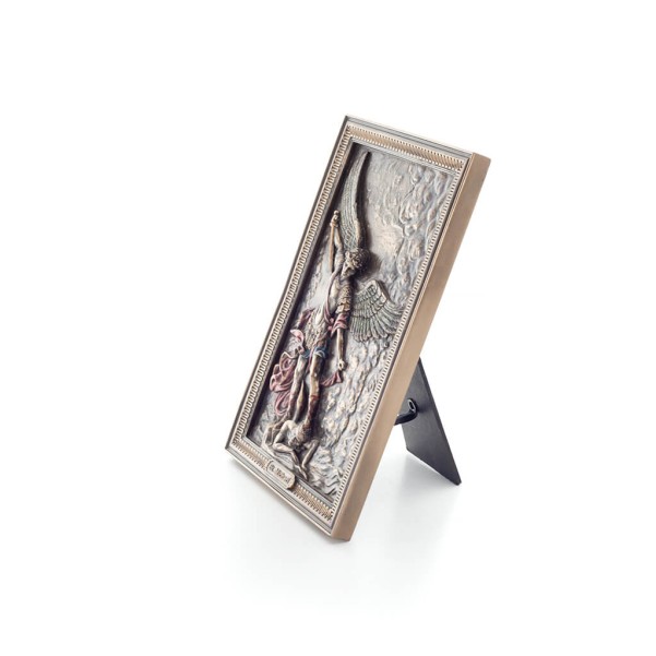 Ärkeängel Michael Icon 23,5x15,5cm Veronese bronselektrolys, religiös - Andlig kristen