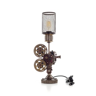Steampunk bordslampa 46,5x31cm med Veronese Bronze Elektrolys
