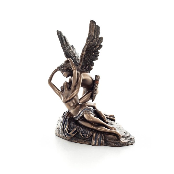 Cupid and the Psyche: Overcoming Obstacles to Love 19.6x18cm Full Body Electrolytic Bronze Veronese Statue, Ancient Greece