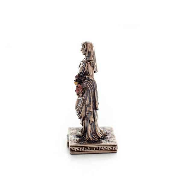 Hearth: The Goddess of the Hearth, Domestic Life and Family, 8.5cm Veronese Electrolytic Bronze Full Body Statue