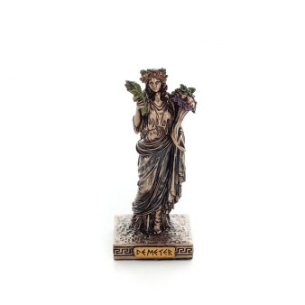 Demeter: The Goddess of Agriculture, Harvest, Fertility 9cm Veronese Bronze Electrolysis Helkroppsstaty, antikens Grekland