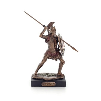 Spartan Warrior 12,5 cm Veronese brons galvaniserad helkroppsstaty, antikens Grekland