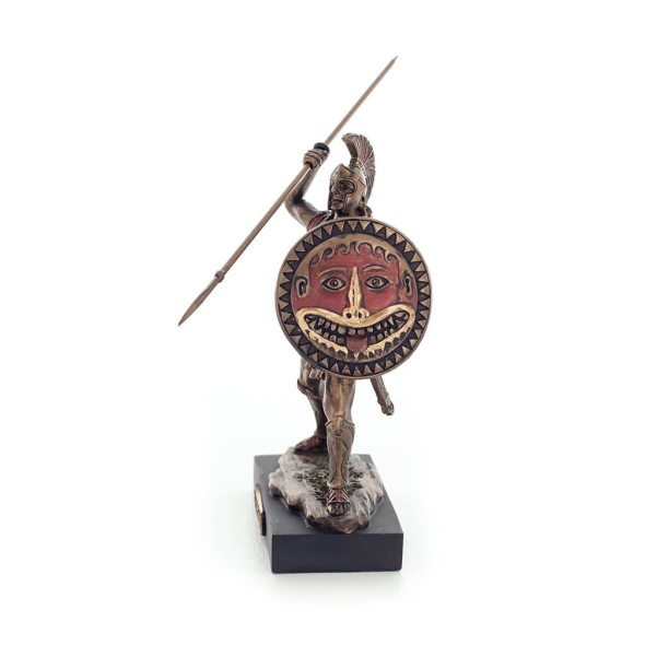 Spartan Warrior 12.5cm Veronese Design Bronze Electroplating Full Body Statue, Ancient Greece