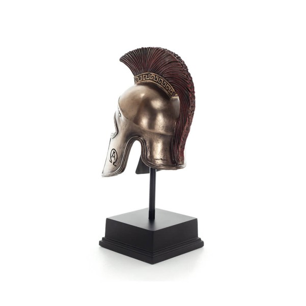 Headdress, from the ancient and medieval soldiers on a 21cm base with Veronese bronze electrolysis, decorative