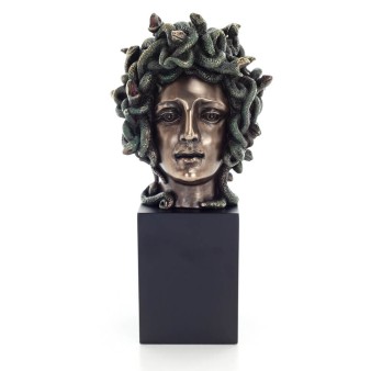 Medusa: The Wild-Eyed Mermaid Bust 21cm Veronese Bronze Electroplating Statue, Ancient Greece