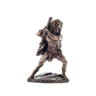 Hercules or Alkaios or Alcides: The Greatest Hero of the Greeks 25.5cm Veronese Bronze Electrolysis Full Body Statue