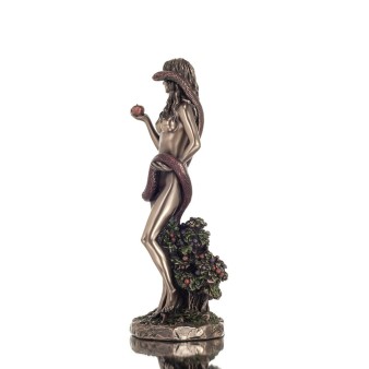 Eve with the Forbidden Fruit and the Serpent 24.5cm Veronese Bronze Electroplating Full Body Statue, Christian
