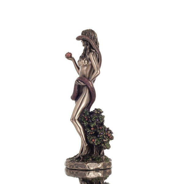 Eve with the Forbidden Fruit and the Serpent 24.5cm Veronese Bronze Electroplating Full Body Statue, Christian