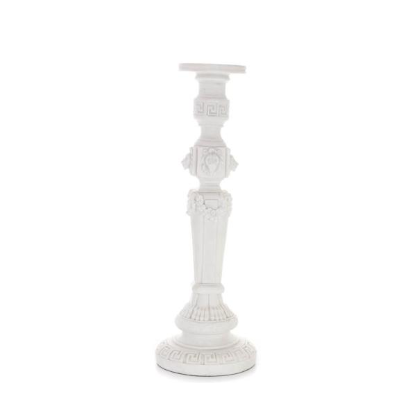 Candle holder 40.5cm Polyester marble-type alabaster, Modern Decorative