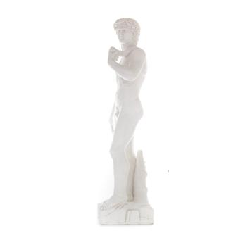 David, David: The Beloved, Prophet, Musician, Poet 137cm Full Body Statue, Polyester Alabaster Marble Type, Christian