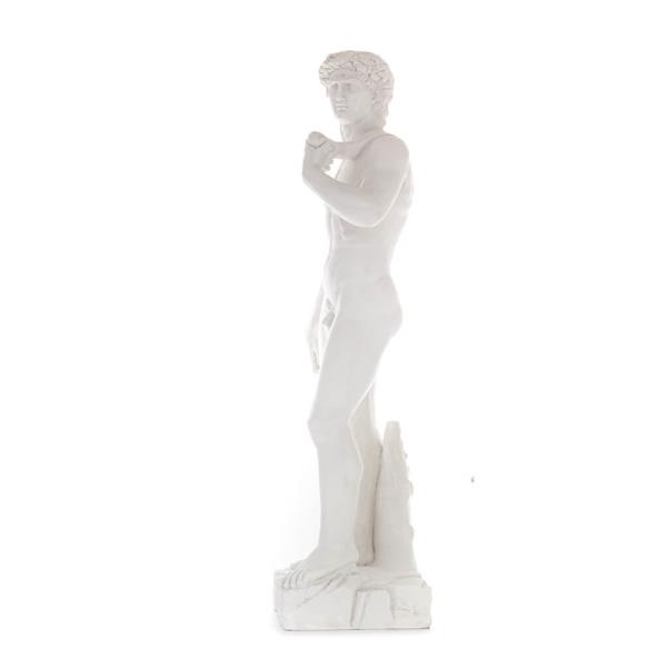 David, David: The Beloved, Prophet, Musician, Poet 137cm Full Body Statue, Polyester Alabaster Marble Type, Christian