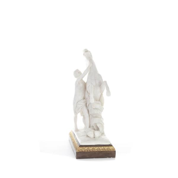 Perseus: Hero of Antiquity, Slayer of Medusa with Pegasus 44.5cm Full Body Statue, Polyester Alabaster Marble Type