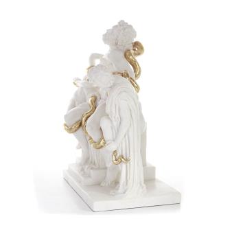 Laocoon: Trojanernas präst, avvisare av den trojanska hästen, 45 cm helkroppsstaty, polyesteralabaster av marmortyp