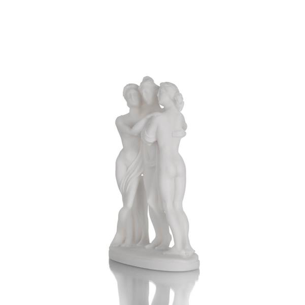 Graces Goddesses of charm, beauty, nature, the three Graces 13cm Full length alabaster statue