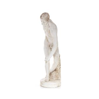 Discus Thrower of Myron: Young Athlete, Symbol of the Olympic Games, Full Length Plaster Statue, Ancient Greece