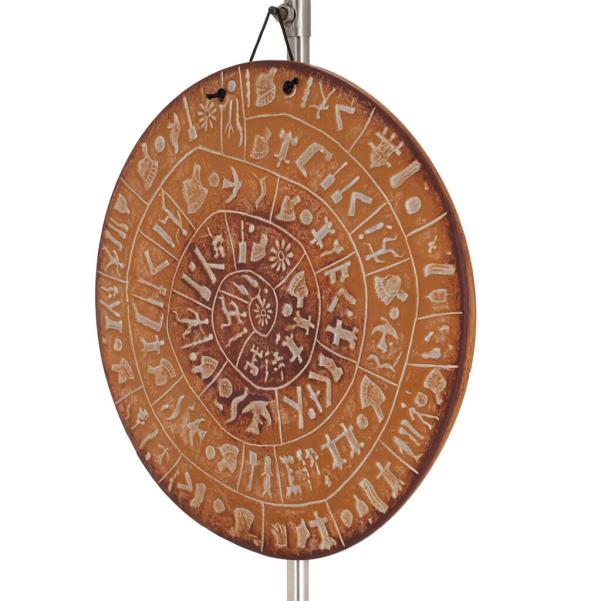 Phaistos Disc: The Unsolved Mystery Wall Hanging 24cm Dekorativ handgjord finish Vägghängande minoisk kultur