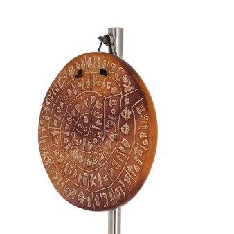 Phaistos Disc: The Unsolved Mystery, 4cm Double Sided Wall Hanging with Handcrafted Finish, Wall Hanging, Minoan Culture