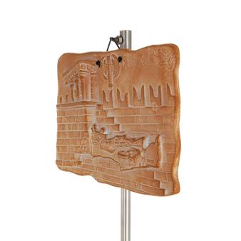 Knossos wall hanging plaques 16x25cm decorative with Handmade finish, wall-mounted